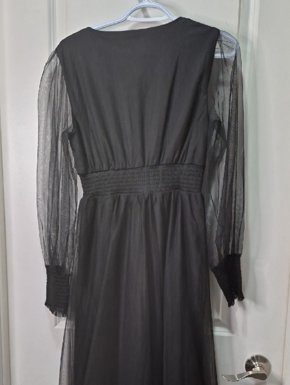 Baltic Born Layla Tulle Black Sheer-Mesh Long Sleeve Maxi Dress - Picture 8 of 15